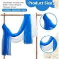 thumbnail image 2 of 2 Panels Wedding Arch Draping Fabric 66.5 Inch x 9.8 Ft Wedding Fabric Dark Blue White Sheer Hanging Fabric Organza Fabrics for Wedding Sheer Backdrop Birthday Party Home Decor DIY, 2 of 8