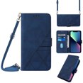 thumbnail image 1 of ELEHOLD for iPhone 14 Pro Max Wallet Case, Premium PU Leather Removable Adjustable Crossbody Shoulder Strap Magnetic Stand Card Slots Kickstand Shockproof Flip Cover Case for Women Men,Blue, 1 of 11