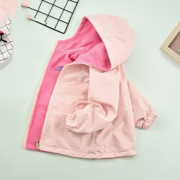 Chaquetas y abrigos casuales con capucha de manga larga Chaqueta cortavientos para niños y niñas Versión de invierno Chaqueta impermeable y a prueba de viento para niños Chaqueta con capucha de polar