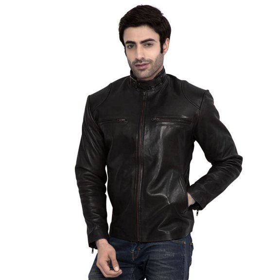 Luis Leather Mens Delighted Tough Genuine Lambskin Leather Jacket, Biker Jacket