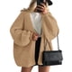 thumbnail image 1 of Suéter PRETTYGARDEN Cardigan Manga Farol Camel Talla L, 1 of 8