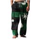 thumbnail image 2 of Pantalones largos para hombre, cintura elástica, estampado, transpirables, cómodos, suaves, informales, de playa, de poliéster., 2 of 5