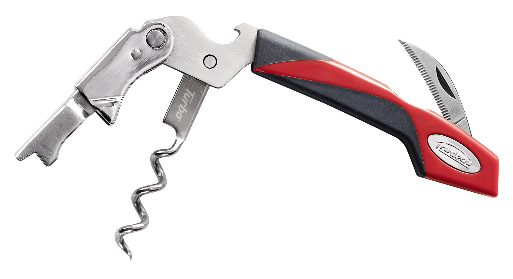 Trudeau 0978064 Red & Black Double Lever Corkscrew