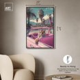 thumbnail image 5 of Rosy Tiger's Ride I Canvas Pink Pop Wall Art by Art Remedy, Black Frame, 24" x 36", 5 of 7