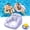 Purple, variant on 3-in-1 Inflatable Pool Lounge Chair, U-Shaped Inflatable Sofa Pool Float with Cup Holder, Adult Floating Lounge Chair with Mesh Seat for Pools, Lake, Beach and Summer Parties