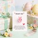 thumbnail image 4 of Decoraciones de Pascua, adornos de Pascua, regalos de Pascua, tarjetas de bolsillo con conejito de ánimo en inglés, tarjetas decorativas de escritorio con bendiciones inspiradoras y mensajes cariñosos, 4 of 6
