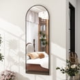 thumbnail image 6 of Anyrose 59.1"x16" Arched Full Length Mirror Metal Frame Floor Mirror with Stand, Black, 6 of 7