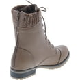 thumbnail image 5 of Refresh Womens Wynne-06 Combat Flat Style Lace Up Back Zipper Mid-Calf Bootie, 5 of 7