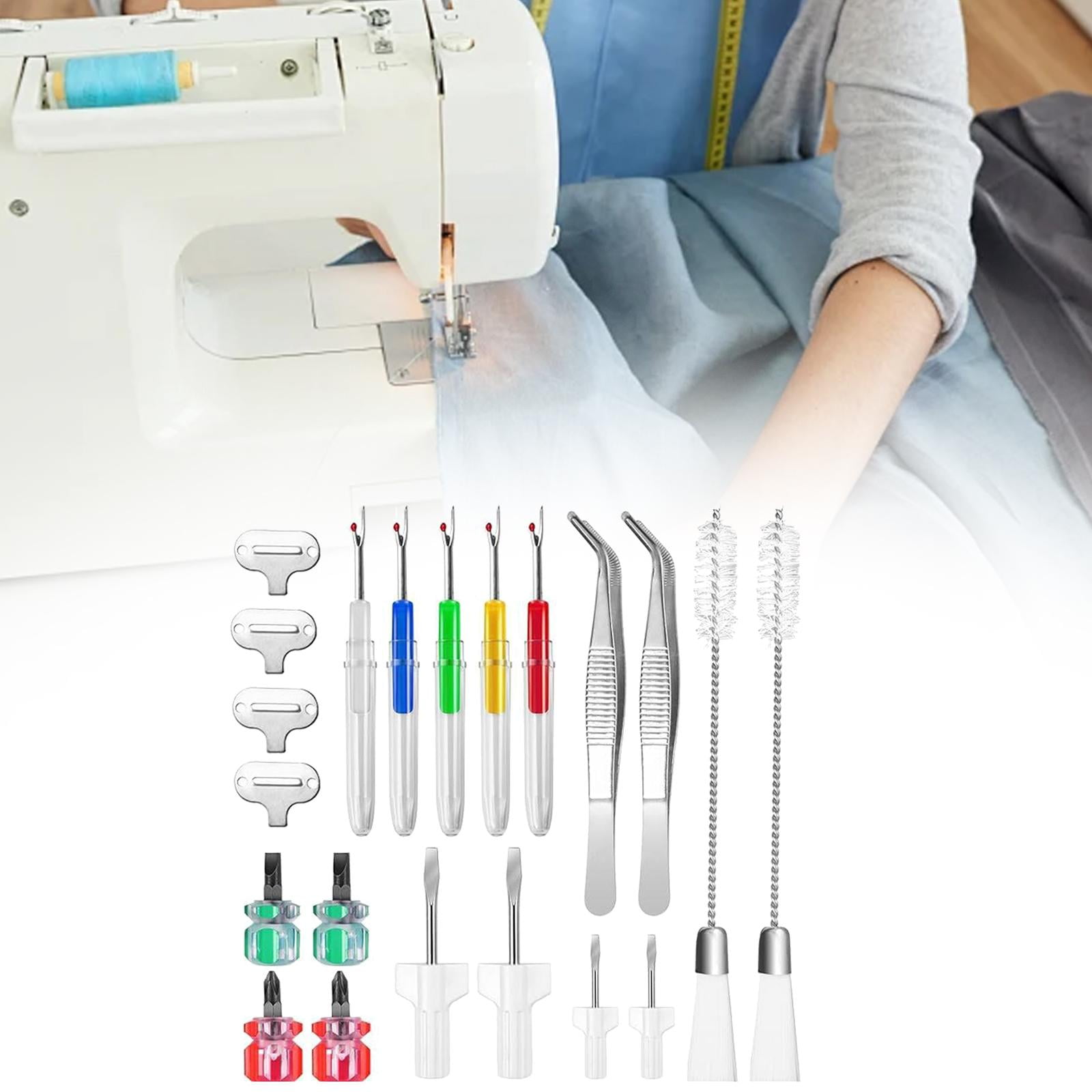 BLESIYA Sewing Machine Cleaning Kit Different Size Screwdrivers Serger Cleaner Tools