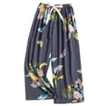 thumbnail image 2 of Sweatpants Women Pajama Pants Comfy Printed Wide Leg Pants Bow Elastic Waist Long Bottoms, 2 of 4