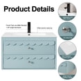 thumbnail image 6 of 30" Wall Mounted Bathroom Vanity with Ceramic Sink Top, Faucet, Decorative Wavy Edge, 6 of 10