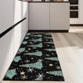 thumbnail image 4 of Black Christmas Tree Pattern Kitchen Rug Mat,Kitchen Runner Rugs Non Skid Washable,Decorative Kitchen Floor Mats for Kitchen,Sink,Laundry,17"X47", 4 of 5