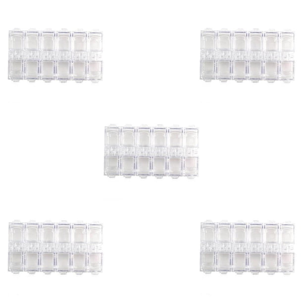 Vogacara Gran oferta, 1 unidad, caja de almacenamiento vacía de diamantes de imitación para decoración de uñas de 12 rejillas de plástico Type1 NO1