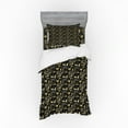 thumbnail image 1 of Ambesonne Christmas Bedding Set 3 Pcs, Oriental Deer, Twin XL, Yellow White Black, 1 of 3