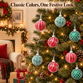 thumbnail image 6 of KFUIRDE Vintage Painted Christmas Ornaments Set 12pc, Multicolor Vibrant Tree Decor with Shatterproof Hanging Balls, Colorful Vintage Style Accents for Christmas Tree Mantel Wreath, Holiday Display, 6 of 7