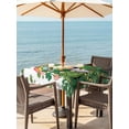 thumbnail image 2 of St Patricks Day Outdoor Tablecloth - 60x60 Inch Square Dining Table Cover, Green Shamrock Spring Rainbows Gnomes Waterproof Outdoor Table Cloth with Umbrella Hole & Zipper for Picnic/Patio/Party, 2 of 7