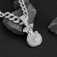 thumbnail image 5 of European and American versatile personality Cuban full diamond money bag pendant necklace fashionable versatile hip-hop necklace, 5 of 8