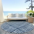 thumbnail image 6 of Addison Rugs Chantille Indoor/Outdoor Transitional Stripes Navy Washable Round Rug, 8' x 8', 6 of 6