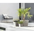 thumbnail image 3 of Ecopots Rotterdam Durable Modern Square Indoor/Outdoor Recycled Based Composite Flower Planter, Taupe, 8", 3 of 4