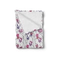 thumbnail image 2 of Spring Soft Flannel Fleece Throw Blanket, Abstract Repeating Pattern of Flowers on Thin Branches in Design, Cozy Plush for Indoor and Outdoor Use, 60" x 80", Multicolor, by Ambesonne, 2 of 5