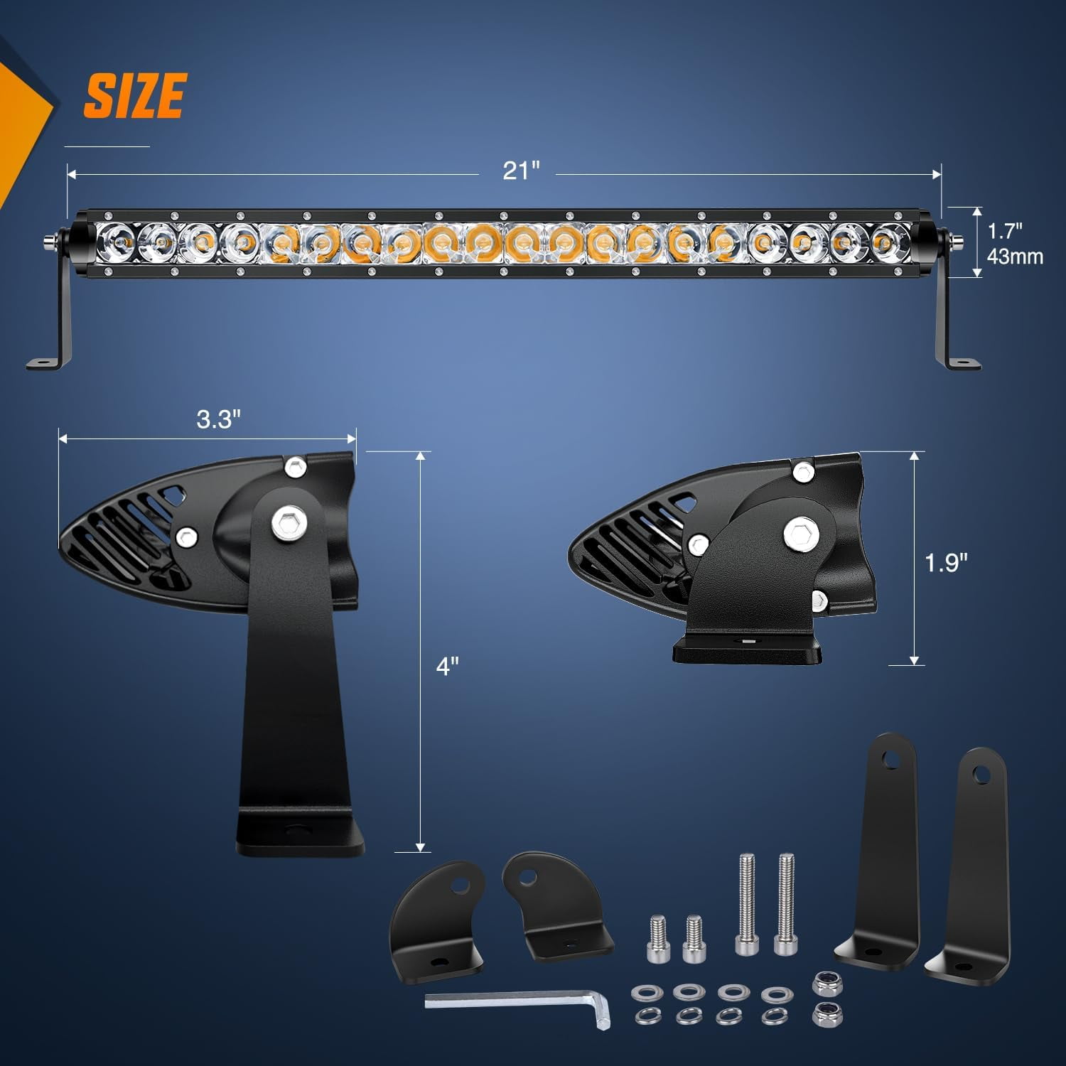 Nilight 100W Flood Spot Combo Automotive Light Bars