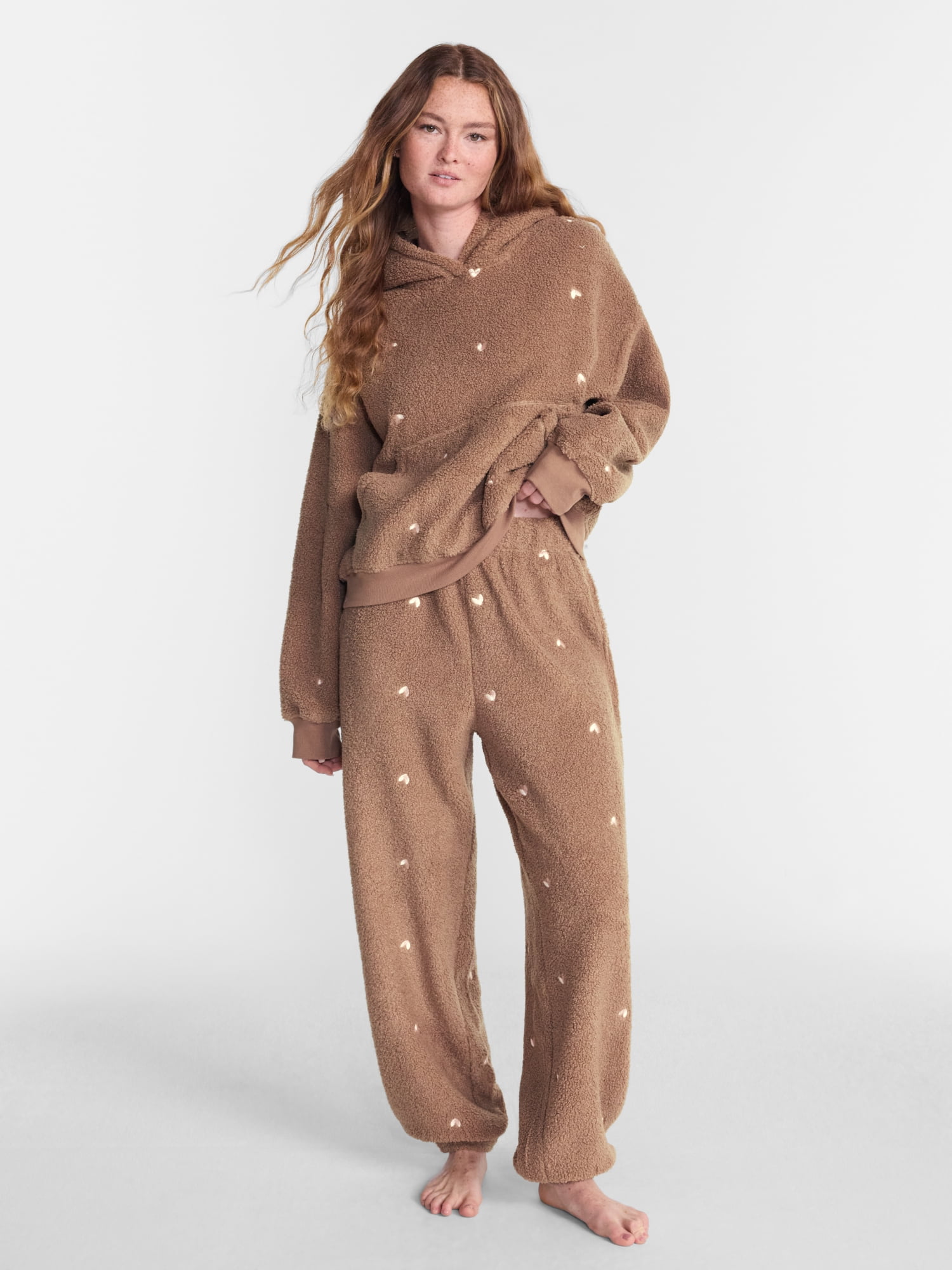 No Boundaries Cozy Teddy Joggers, 29.5'' Inseam, Women's XS-2X