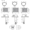 thumbnail image 2 of Tuning Pegs Tuning Pegs Silver Tuner Machine Heads Tuning Peg Vintage Style, 2 of 10