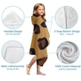 thumbnail image 7 of Gold and Brown Of Leopard Print Hooded Bath Towel，50"x30" for Ages 3 To 12 Kids, Quick Dry Lightweight Soft Microfiber Hood Beach Towel Cover Up for Kids, 7 of 7