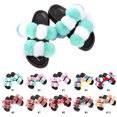 thumbnail image 2 of Women Furry Slippers Fashion Pom Pom Ball Faux Fur Slippers Fluffy Sandals, 2 of 10
