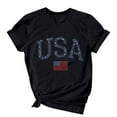 thumbnail image 5 of ZZwxWA Womens USA Shirt 4th of July Memorial Day Shirts Casual Short Sleeve American Flag T-Shirt Cute Graphic Patriotic Tops, 5 of 6