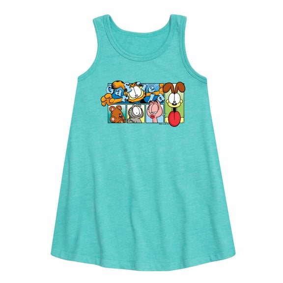 Garfield - Character Grid - Toddler and Youth Girls A-line Dress