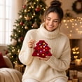 thumbnail image 6 of Fufafayo Christmas Tree Drawstring Bag Ornaments Hanging Decorations Window Party Decor Cute Tree Shaped Gift Bag for Indoor Outdoor Xmas Holiday Party Atmosphere Decor, 6 of 7
