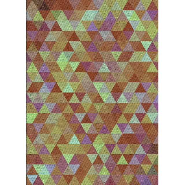 Ahgly Company Tapis d'Intérieur Lavables en Machine, Rectangle Rouge Châtain Transitionnel, 6' x 9'