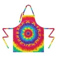 thumbnail image 2 of Rainbow Tie Dye Mandala Pattern Apron-Garden Aprons for Women with Pockets-Cotton Linen Waterproof Kitchen Cooking Gardening Aprons Adjustable for Kitchen,Cooking,BBQ and Salon 33x27 Inch, 2 of 7