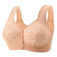 thumbnail image 2 of Antinious Womens Lace Front Closure Wireless Breathable Seamless Support Comfortable Everyday Bra, 2 of 5