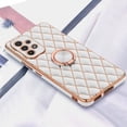 thumbnail image 5 of for Samsung Galaxy A53 5G Case with 360 Ring Kickstand A53 5G Case Luxury Plating Gold Bumper Shockproof Protective Phone Cover for Women Girls-White, 5 of 6