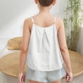 thumbnail image 3 of Mgmyaa Débardeur d'Été Décontracté à Bretelles Spaghetti pour Filles Col Rond Mignon Extensible Sans Manches T-Shirt Tendance Blouses 5-15 Ans, 3 of 7