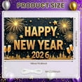 thumbnail image 2 of Golden Theme Happy New Year Banner Fireworks Design New Year Display Star Pattern Shiny Gold 2026 Backdrop for New Year Party Holiday Celebration New Year Eve Event, 2 of 9