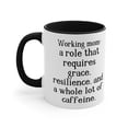 thumbnail image 3 of Working Mom Gifts Two-Tone 11oz Mug Working mom:a role that requires grace, 3 of 4