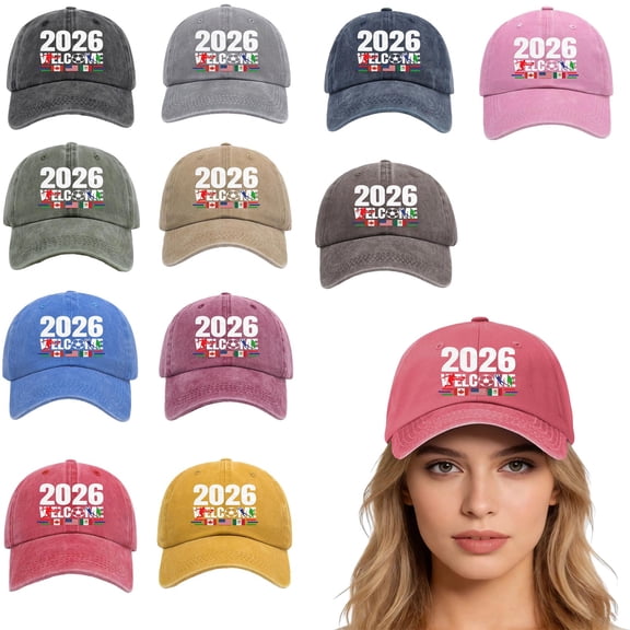 Lispipm Baseball Cap for Women and Men Cup26 Hats USA Canada Mexico 2026 Hosts Country Soccer Football Supporters Caps Black