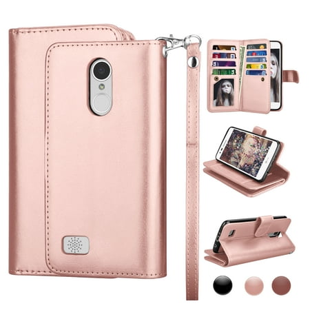 lg aristo wallet case flip pu leather with kickstand njjex id