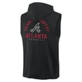 thumbnail image 3 of Men's Fanatics Black Atlanta Braves Fire Speed Sleeveless Pullover Hoodie, 3 of 3