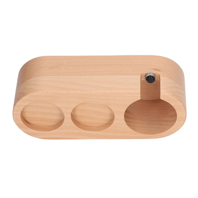 Soporte de madera para filtro de café, 3 agujeros, evita resbalones, soporte de madera para tapete, estación de manipulación, Base de madera de 51mm/2 pulgadas