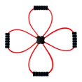 thumbnail image 1 of Banda elástica multifuncional para ejercicios de resistencia con asas ergonómicas para brazos y espalda. Rojo, 1 of 9