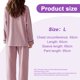 thumbnail image 2 of juego de pijama para mujer, ropa de dormir de manga larga, con almohadilla para el pecho, conjuntos de salón para mujer, conjuntos de cuello L (4 estilos), 2 of 5
