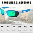 thumbnail image 6 of KANASTAL Sport Sunglasses for Men Women Wrap Around Polarized Sun Glasses with UV400 Protection for Driving Fishing Hiking(Green), 6 of 8