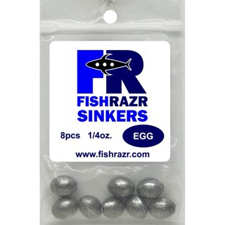 South Bend Large Egg Sinkers Fishing Weights Terminal Tackle, 1 1