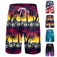 thumbnail image 2 of CHENge Men Plus Size Swim Shorts Lightweight Hawaiian Print Quick Dry Swimming Swimsuit Beach Shorts Big and Tall Upf 50+ Sun Protection Fishing Shorts for Men, 2 of 5