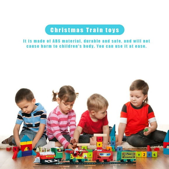 Xmas Train Set Interactive Railway Tracks Model Realistic Electric Toy Kids Family Preschool Activity Decorations