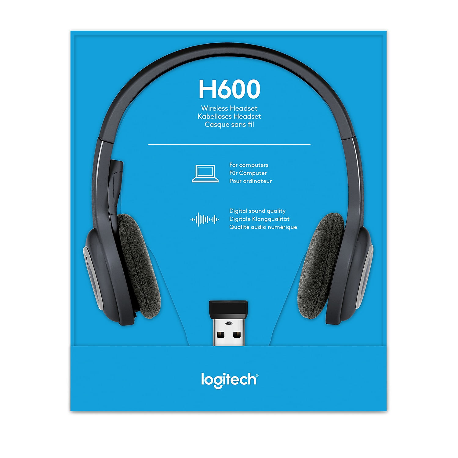 Verrassend genoeg Walter Cunningham Conflict Logitech Wireless Headset H600 - Walmart.com
